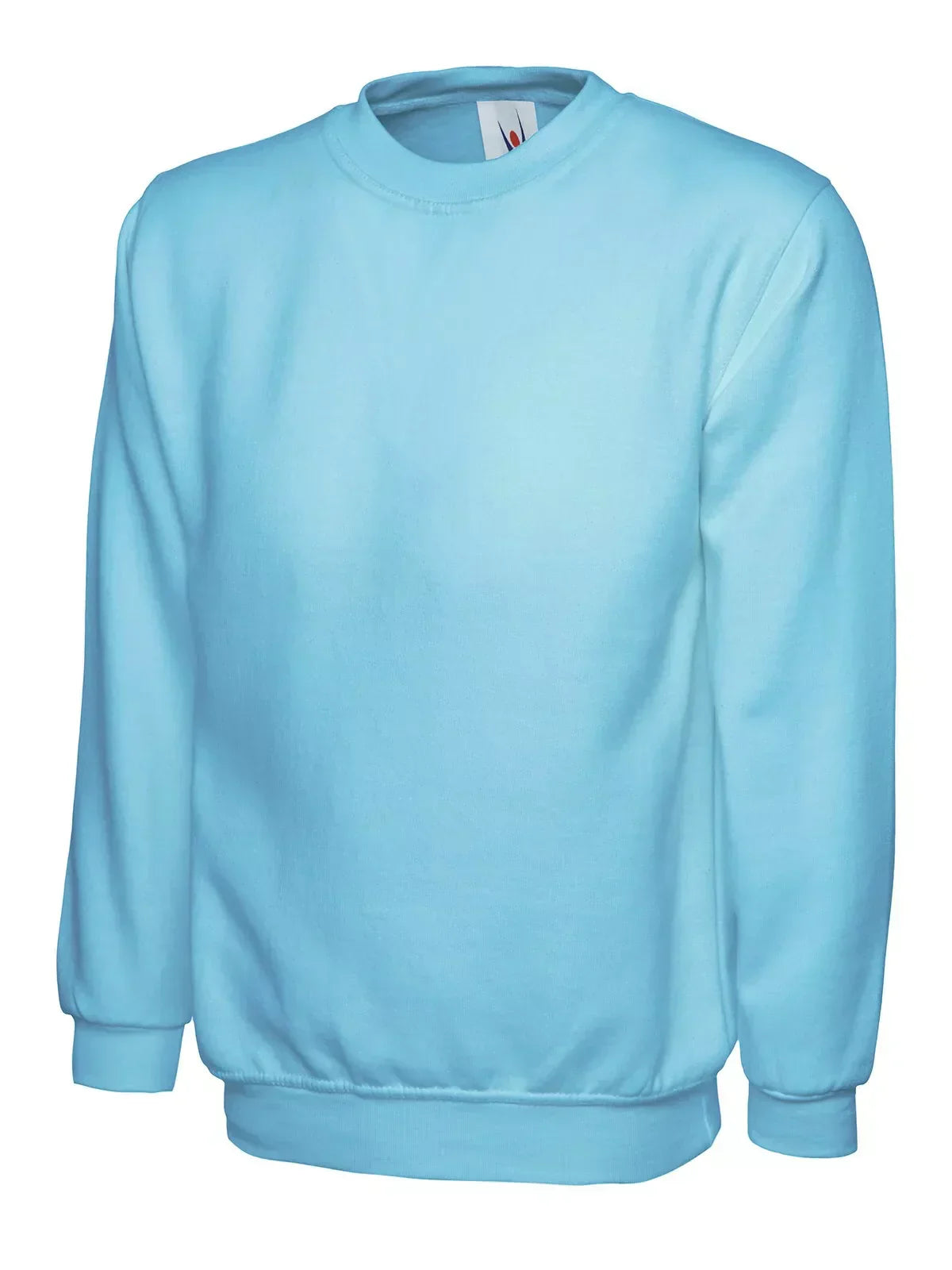 Ladies Deluxe Crew Neck Pullover Sweatshirt Women's Casual Outdoor Plain Jersey
