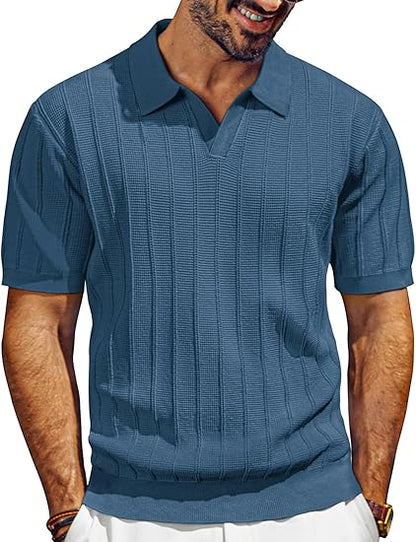 JOHNNY V France Polo-Shirt Ocean-Blue