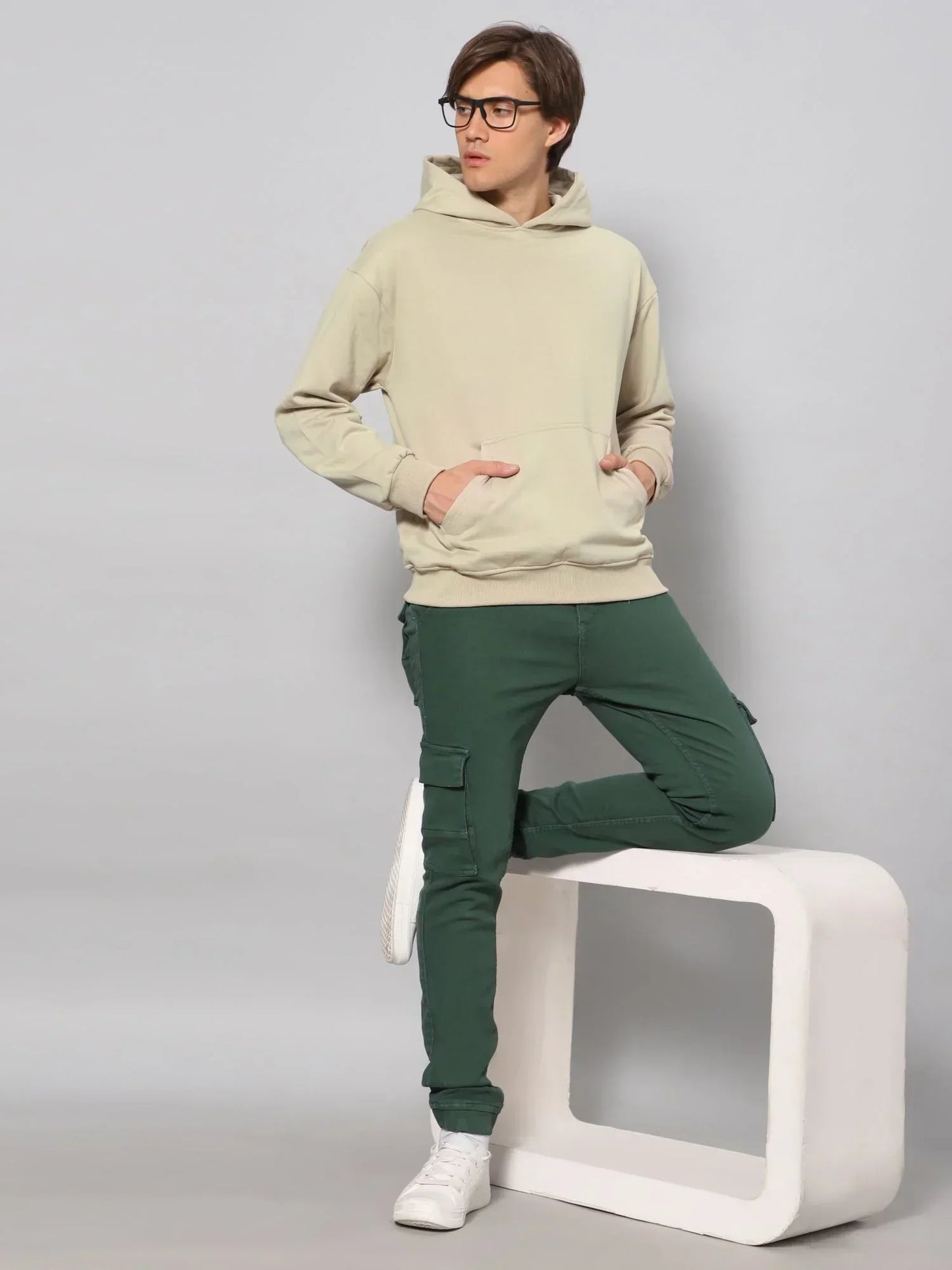 Sand Heavy Fleeced Hoodie PullOver