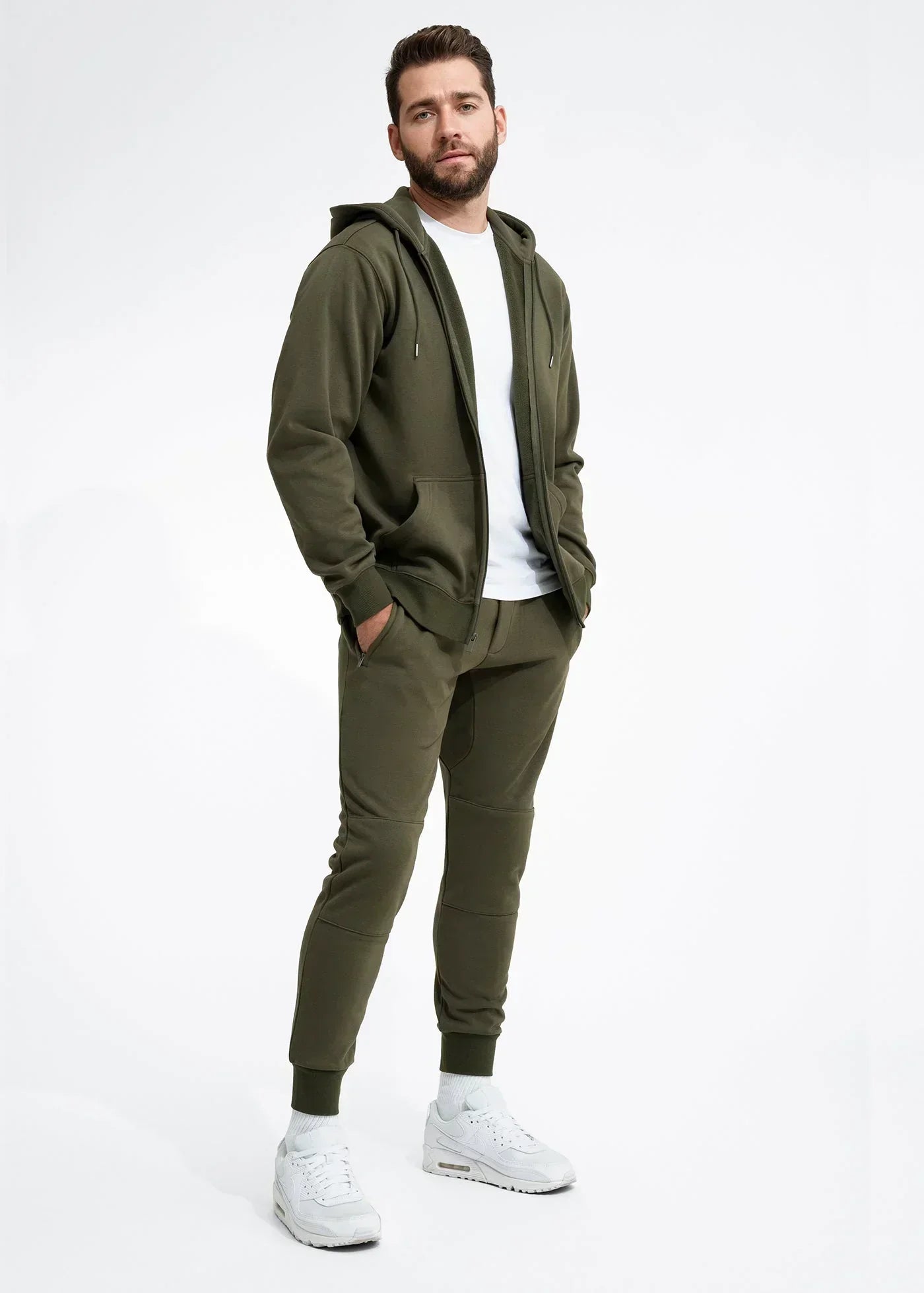 Military Green Premium Zipper Hood