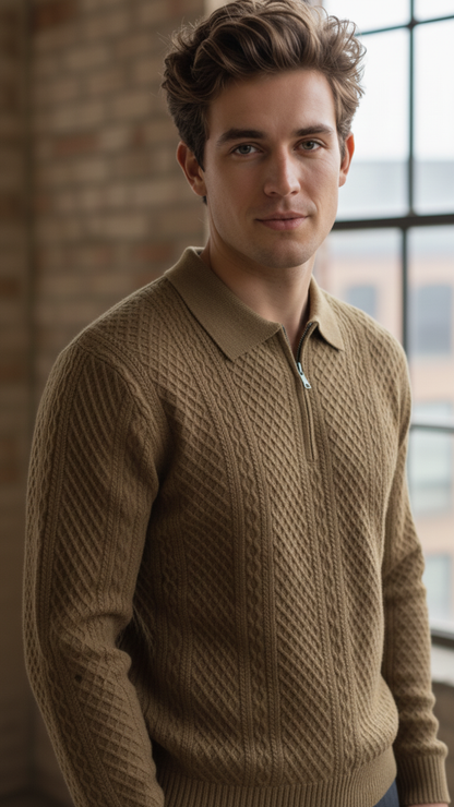 MUD Dusk Brown Designer Zipper Old Money