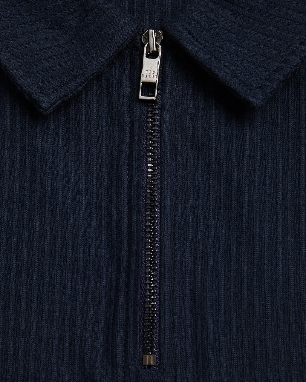 Italian Zipper Polo-Shirt navy luxury